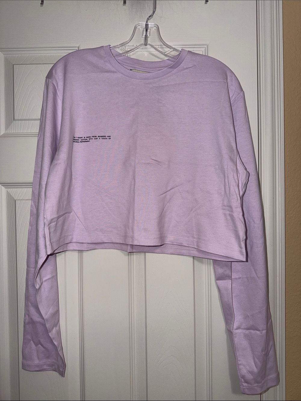 Pangaia Seaweed Fiber Long Sleeve
Crop T-Shirt - Lilac